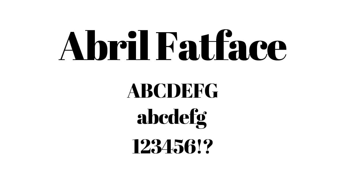 Abril Fatface