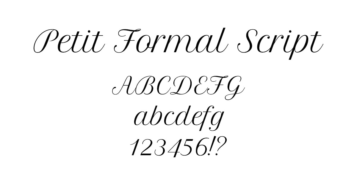 Petit Formal Script